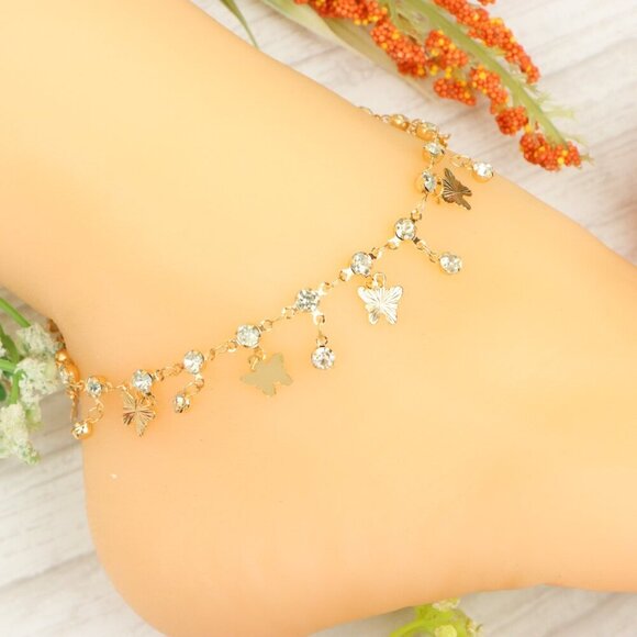 "Handmade Anklet – Elegant & Delicate Jewelry for Women | UNVRC1277 - Picture 2 of 10